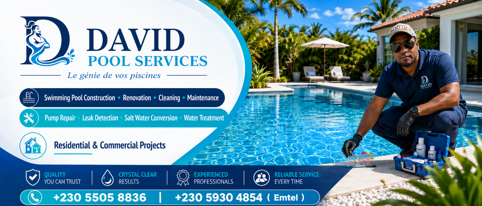 Top Banner for David Pool Services