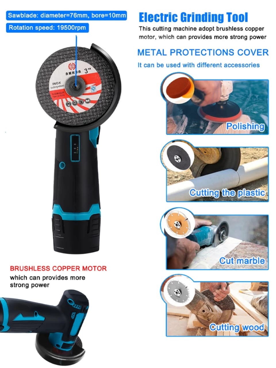 Wireless Cutting GRINDER 12v