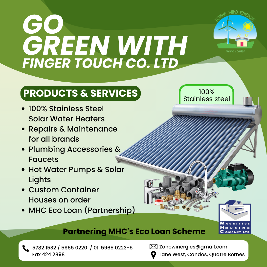 GO GREEN MAURITIUS WITH FINGER TOUCH CO LTD