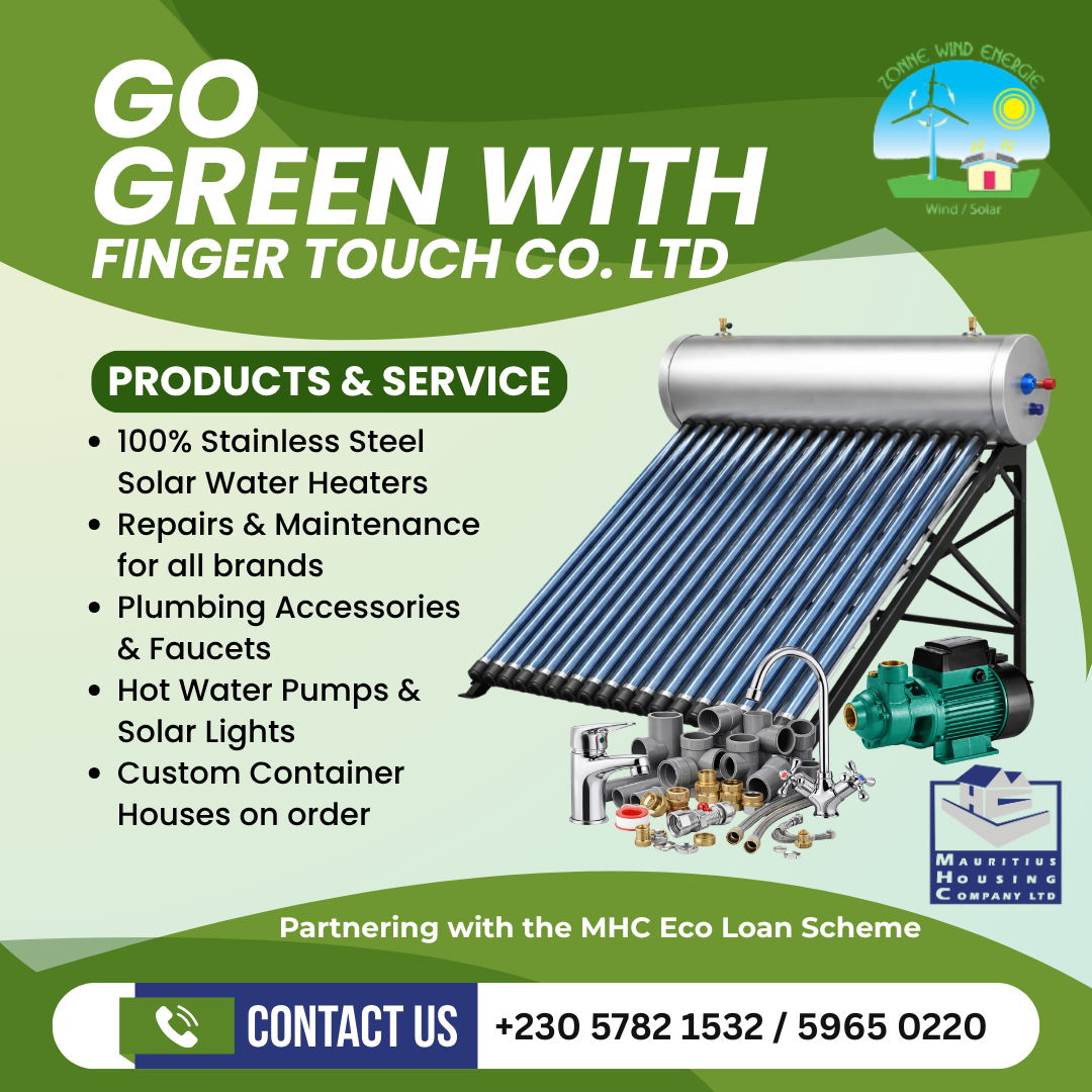 GO GREEN MAURITIUS WITH FINGER TOUCH CO LTD