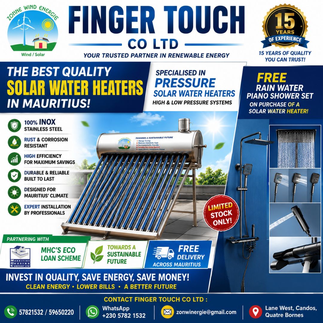 Finger Touch Co Ltd – Solar Water Heater Specialists in Mauritius