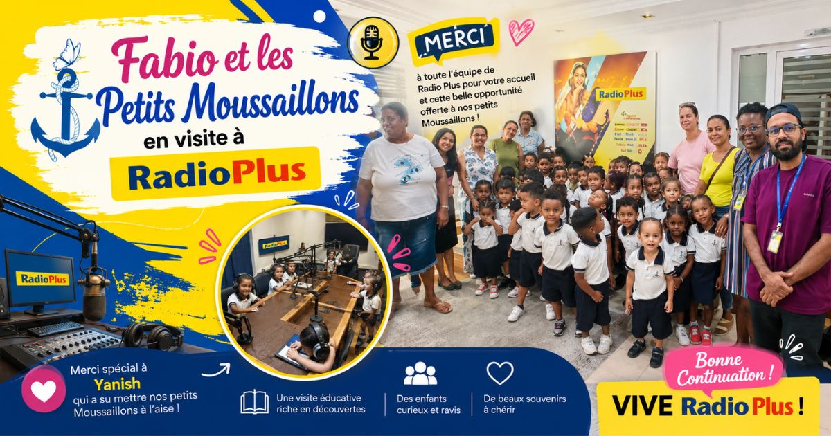 Visite à Radio Plus avec les enfants