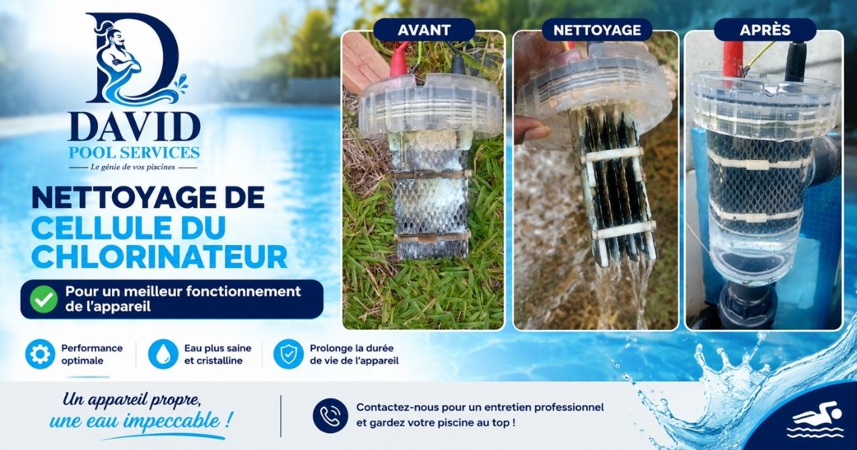 Nettoyage de Cellule du Chlorinateur à Pereybère – David Pool Services