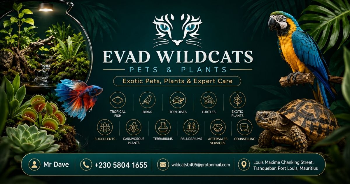 EVAD WILDCATS PETS AND PLANTS – MAURITIUS
